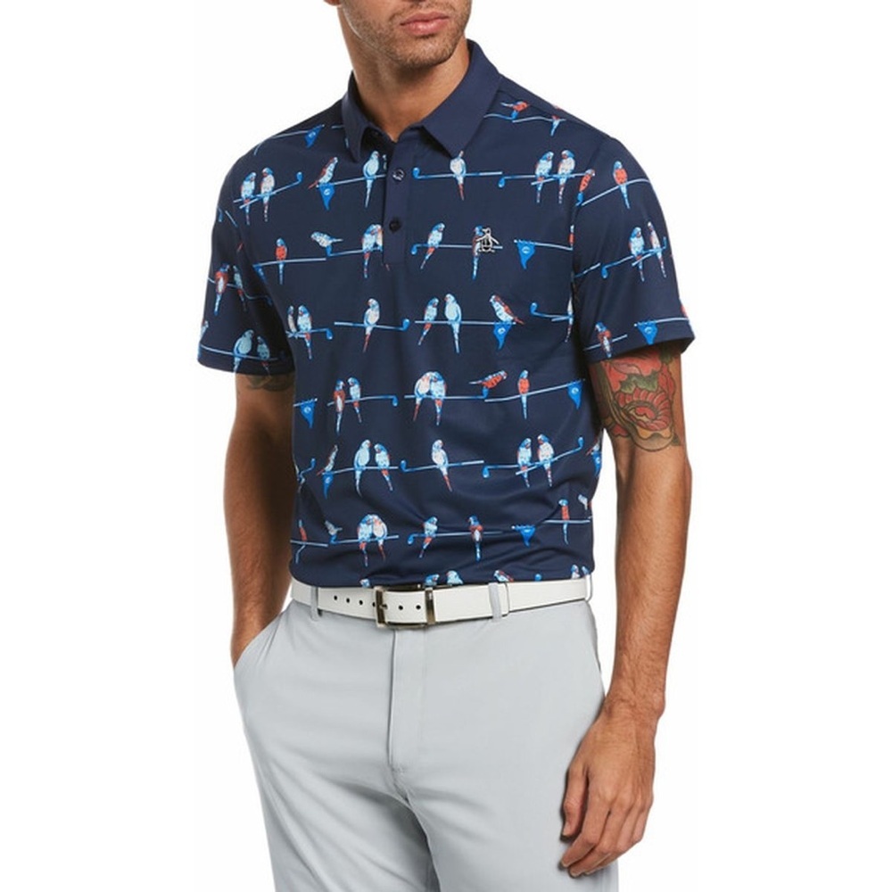 Original Penguin Navy Parrots Club Golf Polo M